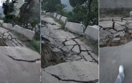 धादिङको गलौँदीमा सडक भासियो, मुग्लिन-काठमाडौं सडक पूर्ण अवरुद्ध