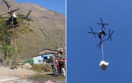 बूढीगण्डकी बाढी : ड्रोनबाट राहत वितरण