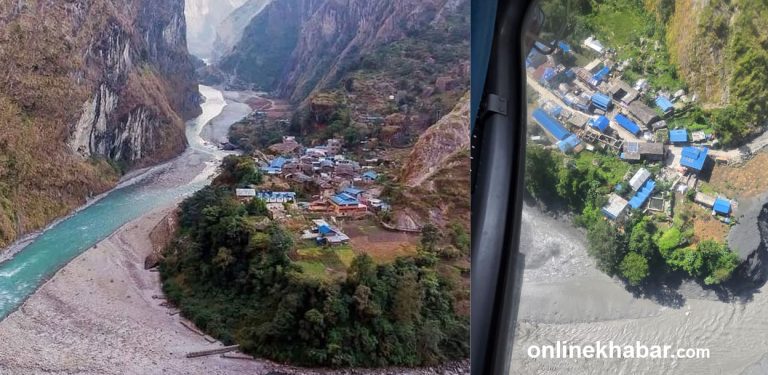 बूढीगण्डकी बाढीपछि नाकाबन्दीमा पर्‍यो जगत गाउँ 