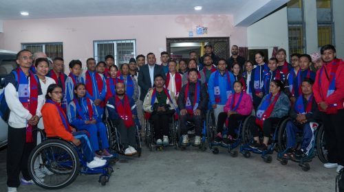 पारा एसियाड खेल्ने नेपाली टोलीको बिदाइ, ८ खेलका १९ खेलाडी प्रतिस्पर्धामा