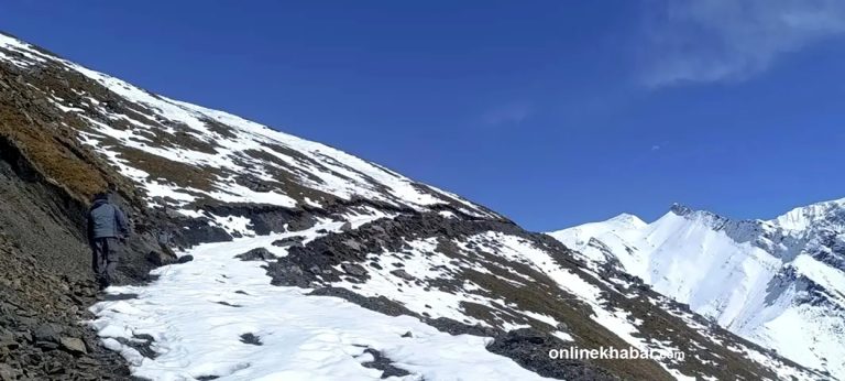 मुकोट हिमालको काखसम्म पुग्यो सडक, ५ हजार ७ सय मिटर उचाइमा निर्माणको चुनौती