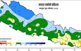 मनसुनमा सरदर वर्षा, हिमाली क्षेत्रमा धेरै